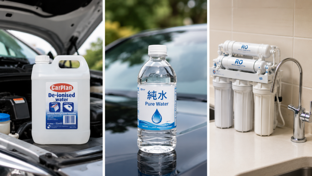 去離子水(De-ionised Water) 純水(Pure Water) RO 水(Reverse Osmosis Water)